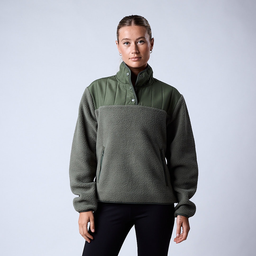 Line fleece jacket Moss green