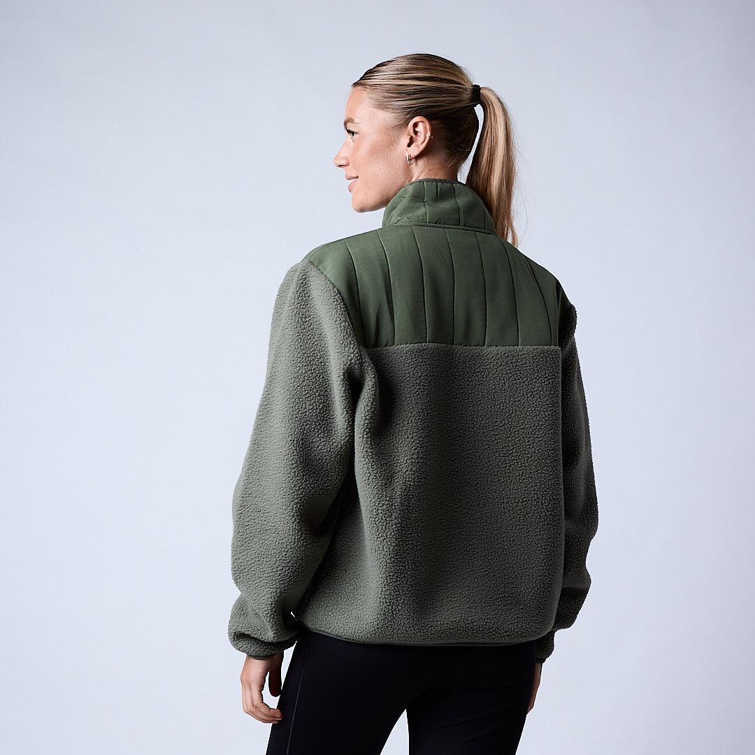 Line fleece jacket Moss green