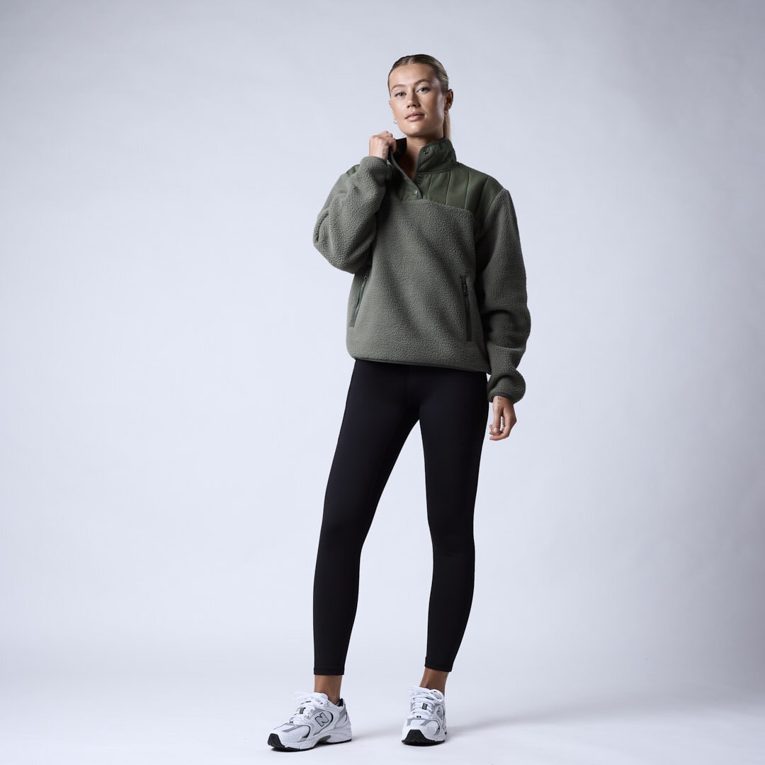 Line fleece jacket Moss green