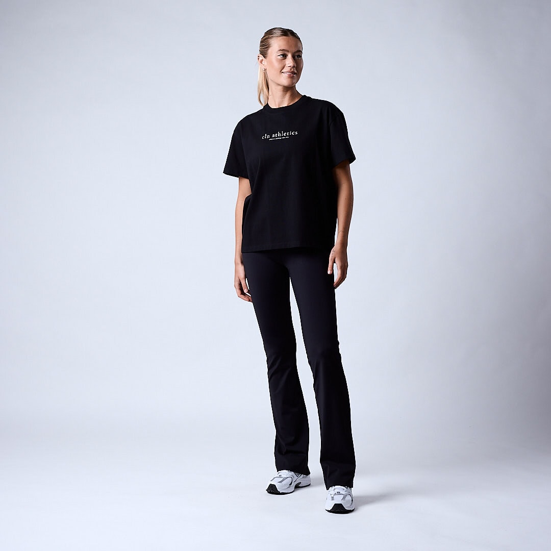 Core relaxed t-shirt print Wmn Black