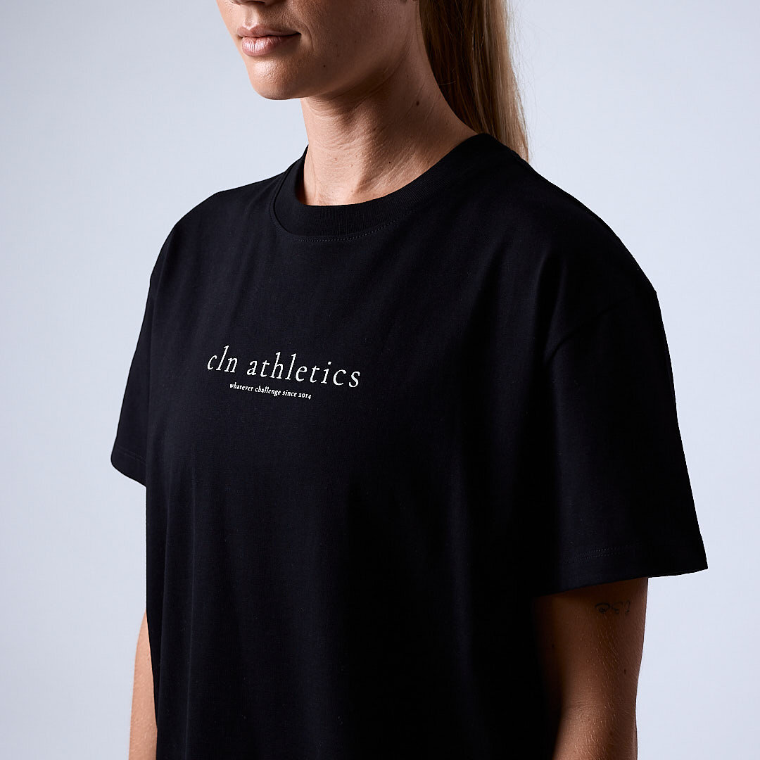 Core relaxed t-shirt print Wmn Black