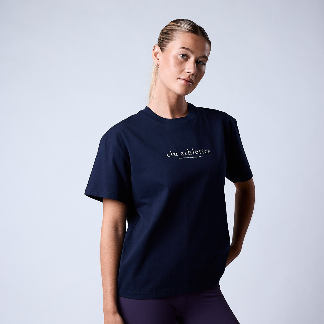 Core relaxed t-shirt print Wmn Navy