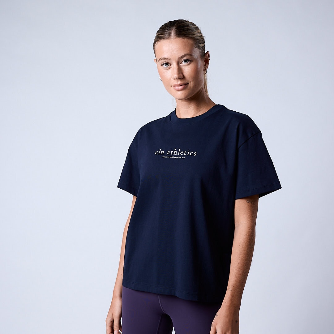 Core relaxed t-shirt print Wmn Navy