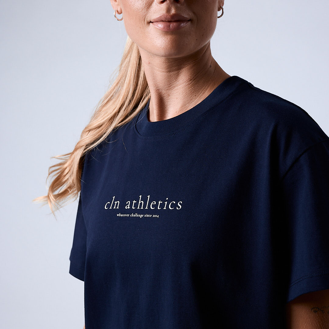 Core relaxed t-shirt print Wmn Navy