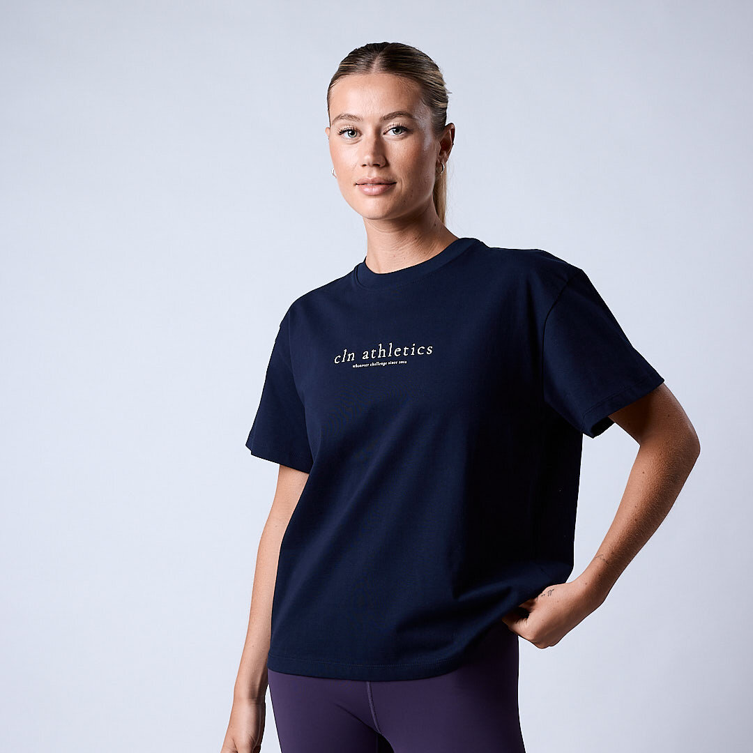 Core relaxed t-shirt print Wmn Navy