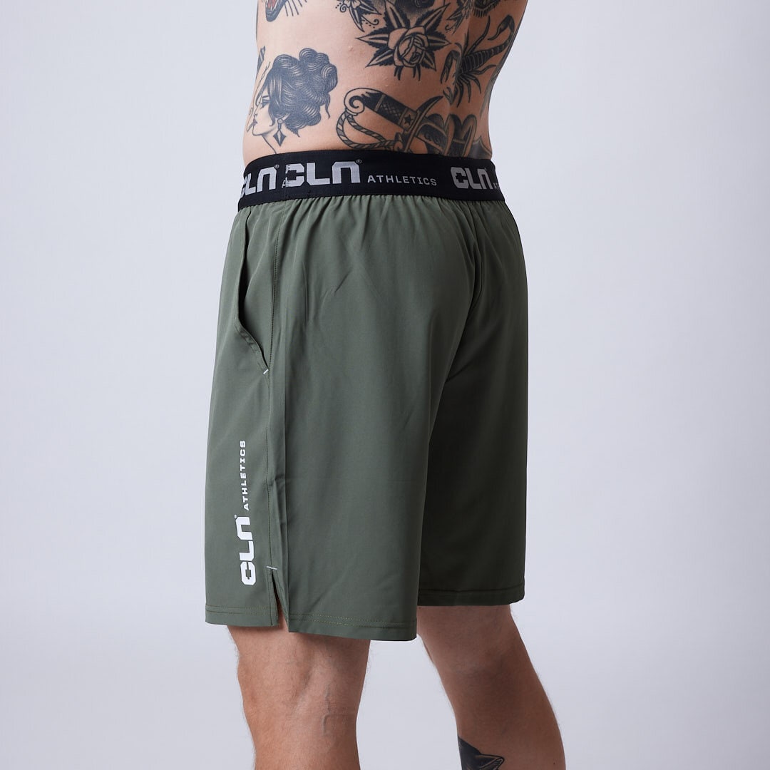 Dino stretch shorts Moss green