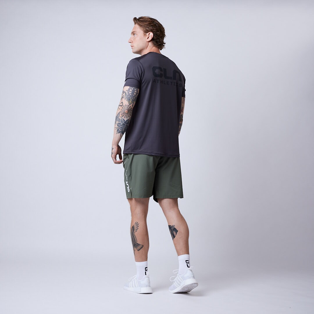 Dino stretch shorts Moss green