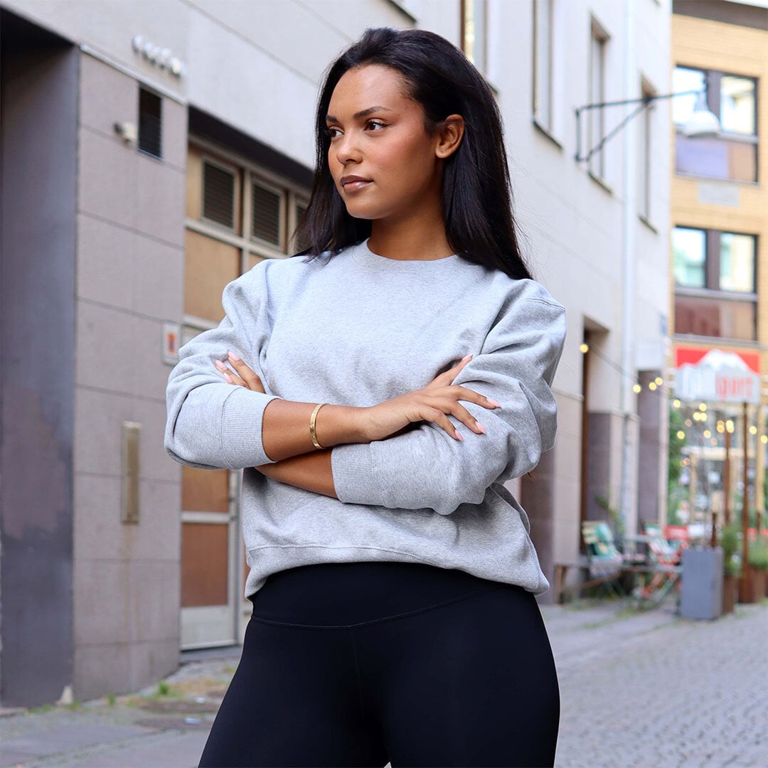 Core sweatshirt Wmn Grey melange